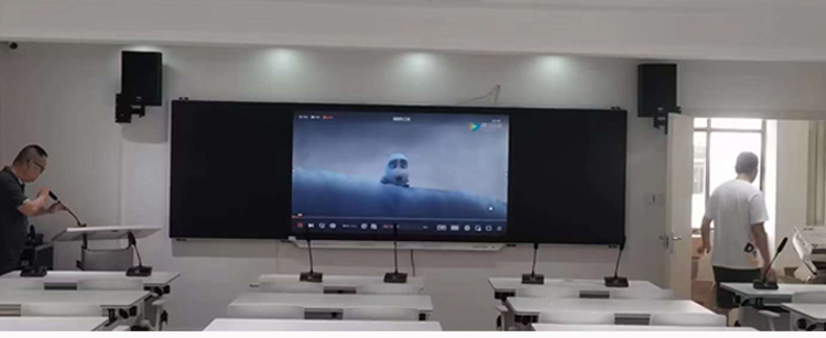 85 inch nano smart blackboard construction in multimedia classroom